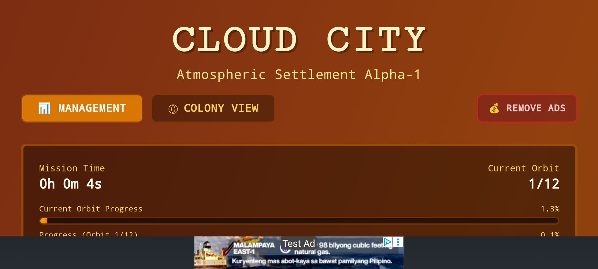Cloud City — colony management