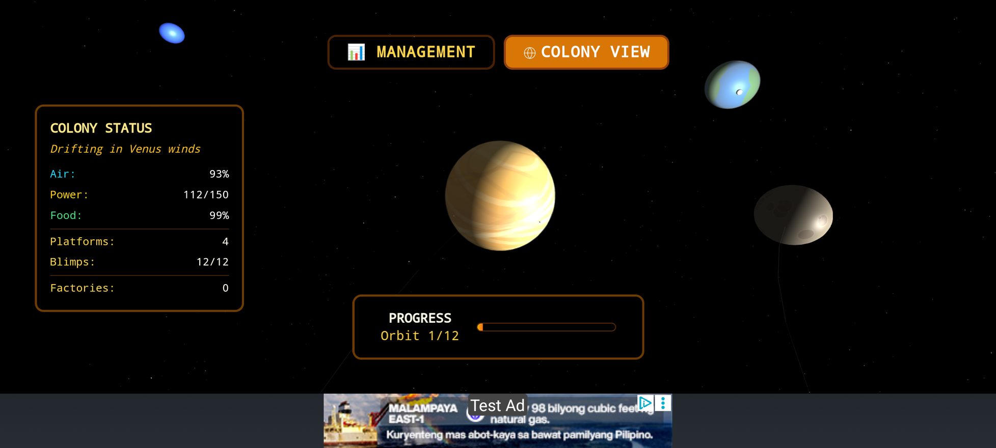 Cloud City — solar system colony view